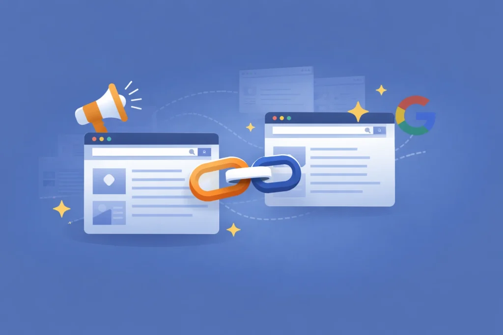 Backlinking entre deux sites web